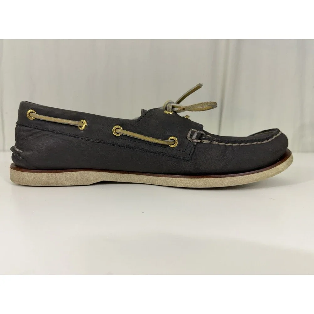 Sperry Topsiders Gold Cup Original 2-Eye Boat Shoe Navy Sz 11M Preppy Lawn Party